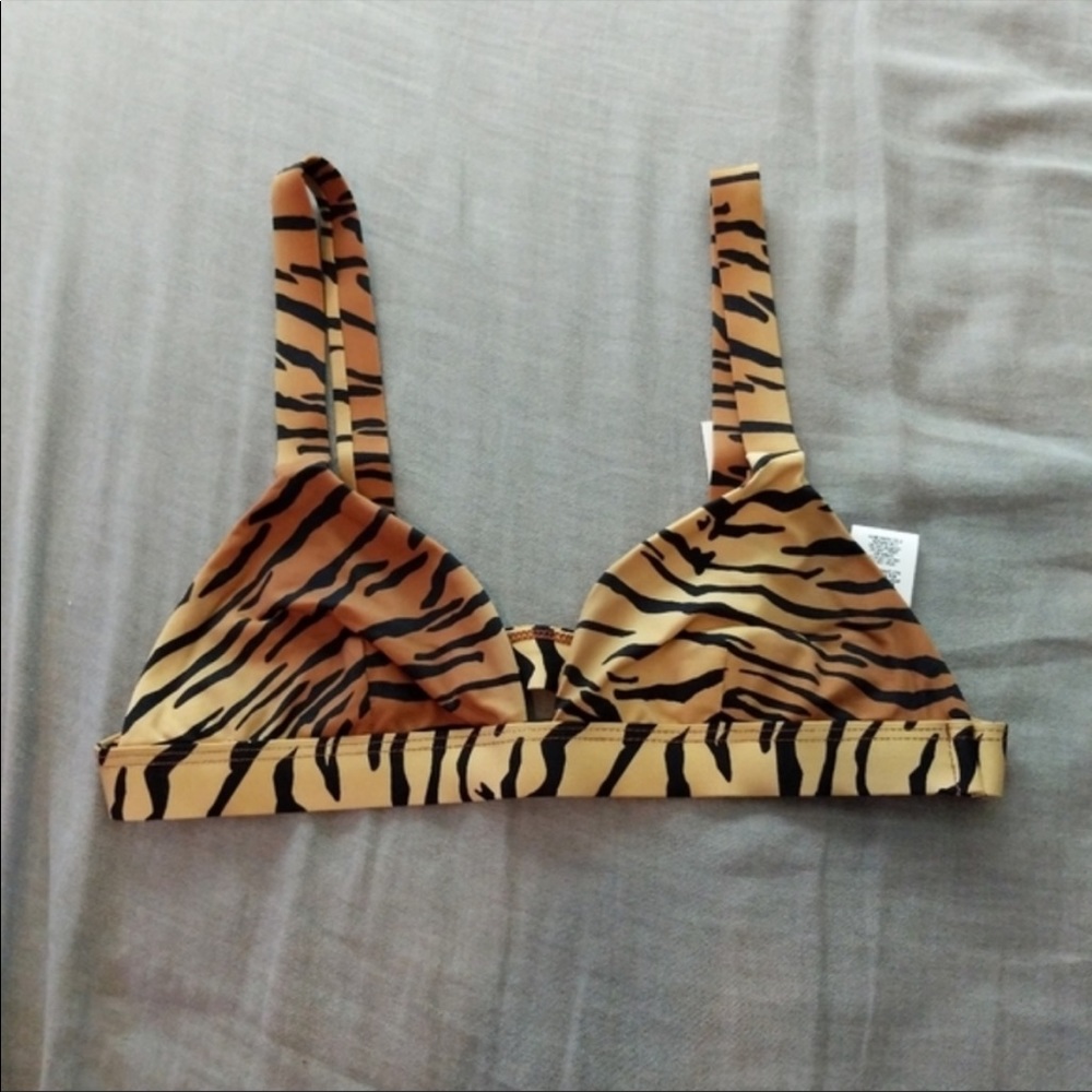 Vitamin A Ziva Neutra Bikini Tank Top Tiger Print Triangle